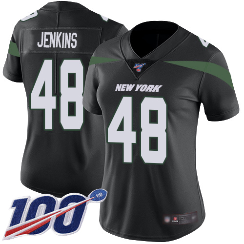 New York Jets Limited Black Women Jordan Jenkins Alternate Jersey NFL Football #48 100th Season Vapor Untouchable